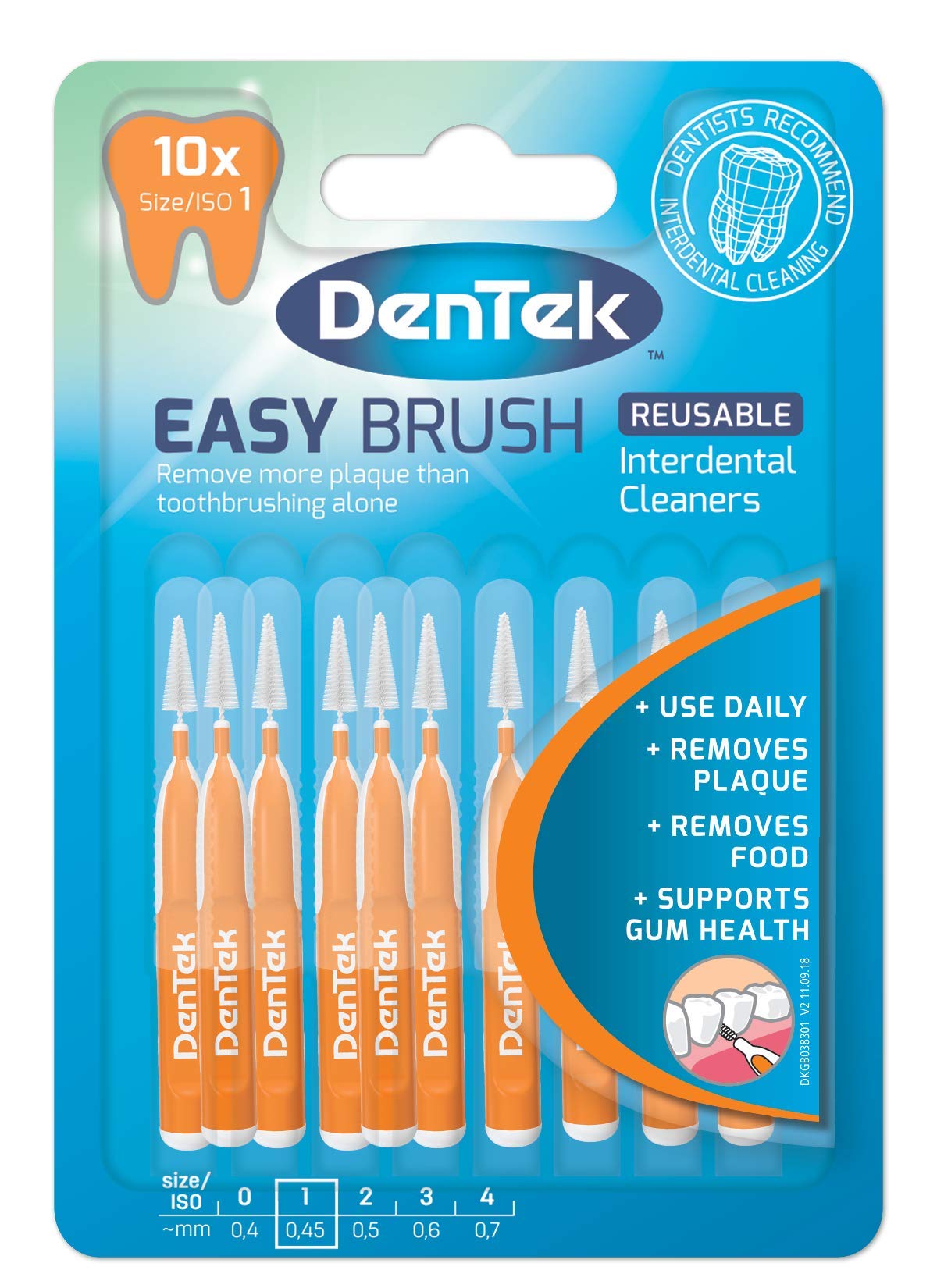DenTek Easy Brush Interdental Brushes, ISO1/0.45mm 10 Pack | High Quality Tissue Product Online - Product Image DenTek Easy Brush Interdental Brushes, ISO1/0.45mm 10 Pack | High Quality Tissue Product Online - Product Image